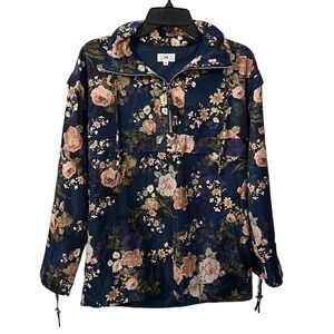 LPA Women's Navy‎ Floral 360 Hoodie Anorak Waterproof Jacket Size XS